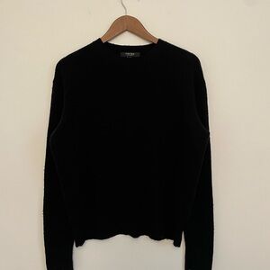 Ever New Supersoft Jet Black Knit Crewneck Sweater (Timeless)
